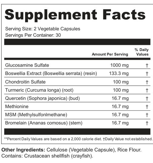 Supplement Facts for Quartzine