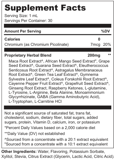 Supplement Facts for Solara